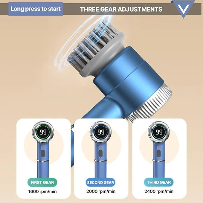 ✨ 5 in-1-Electric Cleaning Brush 🧼     فرشاة تنظيف كهربائية مقاومة للماء 💙