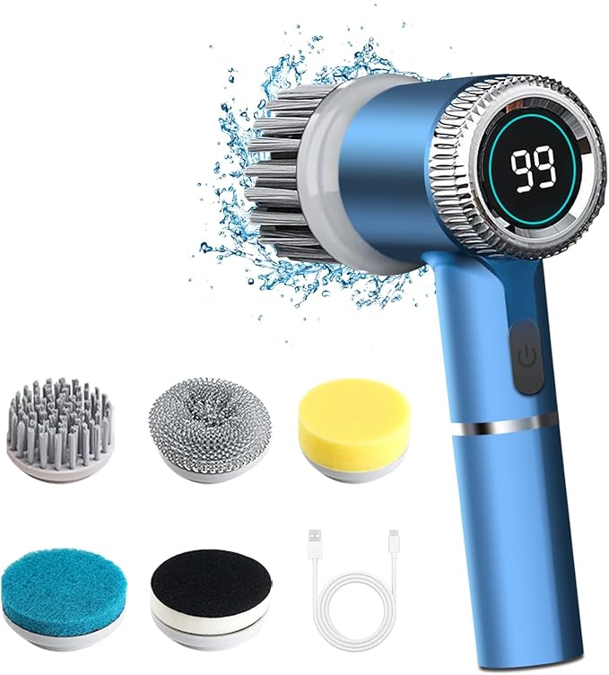 ✨ 5 in-1-Electric Cleaning Brush 🧼     فرشاة تنظيف كهربائية مقاومة للماء 💙