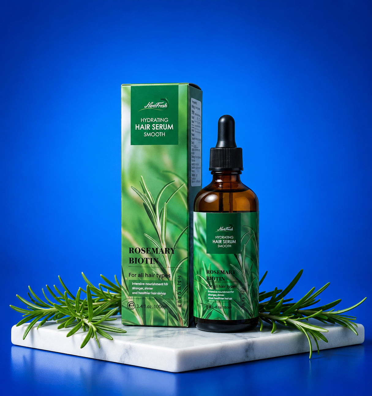 Nicefresh - Hydrating Hair Serum Smooth Rosemary Biotin      ✨ يمنح الشعر ترطيبًا عميقًا ونعومة فائقة دون أن يترك ملمسًا دهنيًا.