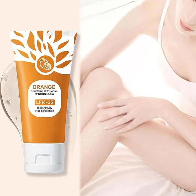 Orange Brightening Exfoliating Gel    🍊 يزيل الجلد الميت بلطف ويمنح البشرة نعومة وإشراقًا.